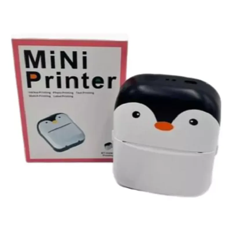 GENERICO - Mini Impresora Termica Inalambrica Portátil Kawai Pinguino