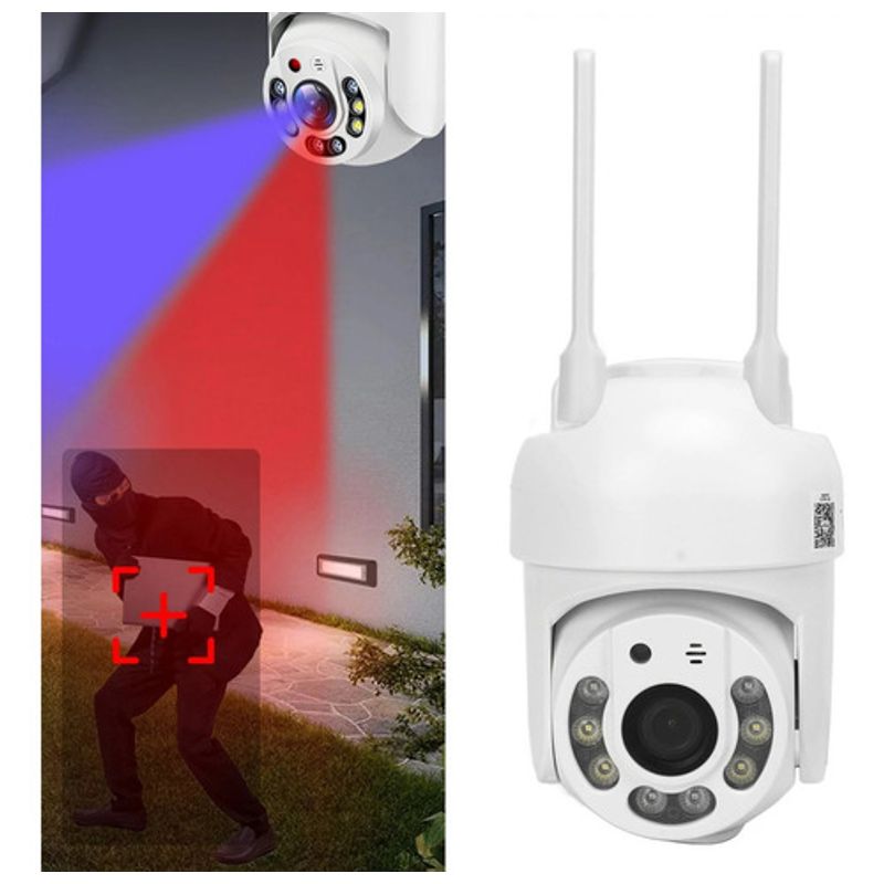 GENERICO - Camara Seguridad Ip Wifi Exterior Caudio Full Hd Domo + memoria 64gb