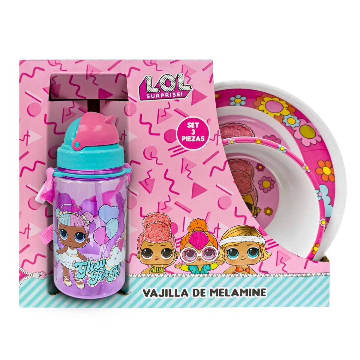 SCOOL - Vajilla de melamine 3 piezas LOL