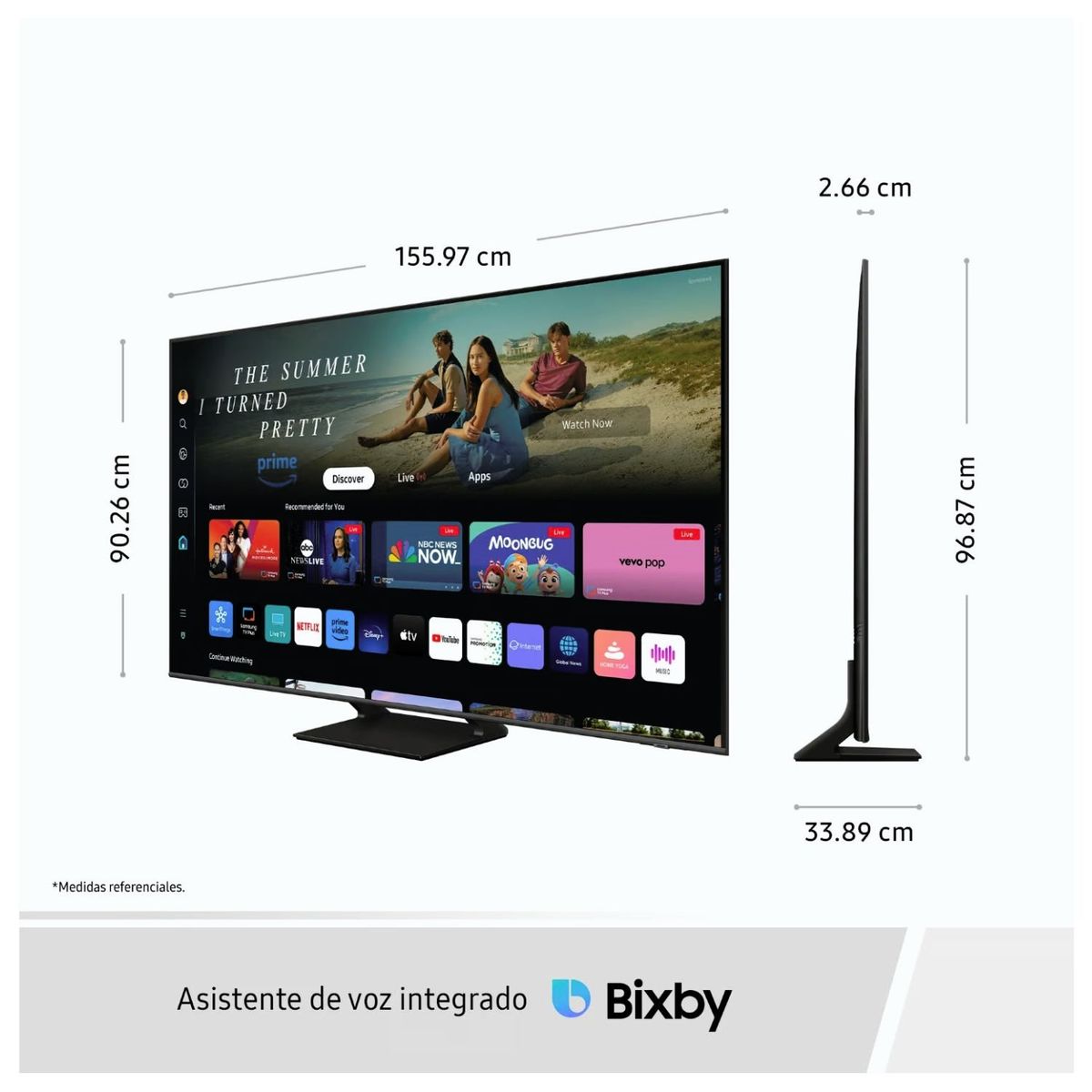 SAMSUNG - Televisor Samsung QLED Tizen OS Smart Tv 70" 4K 70Q65D - Nuevo 2024