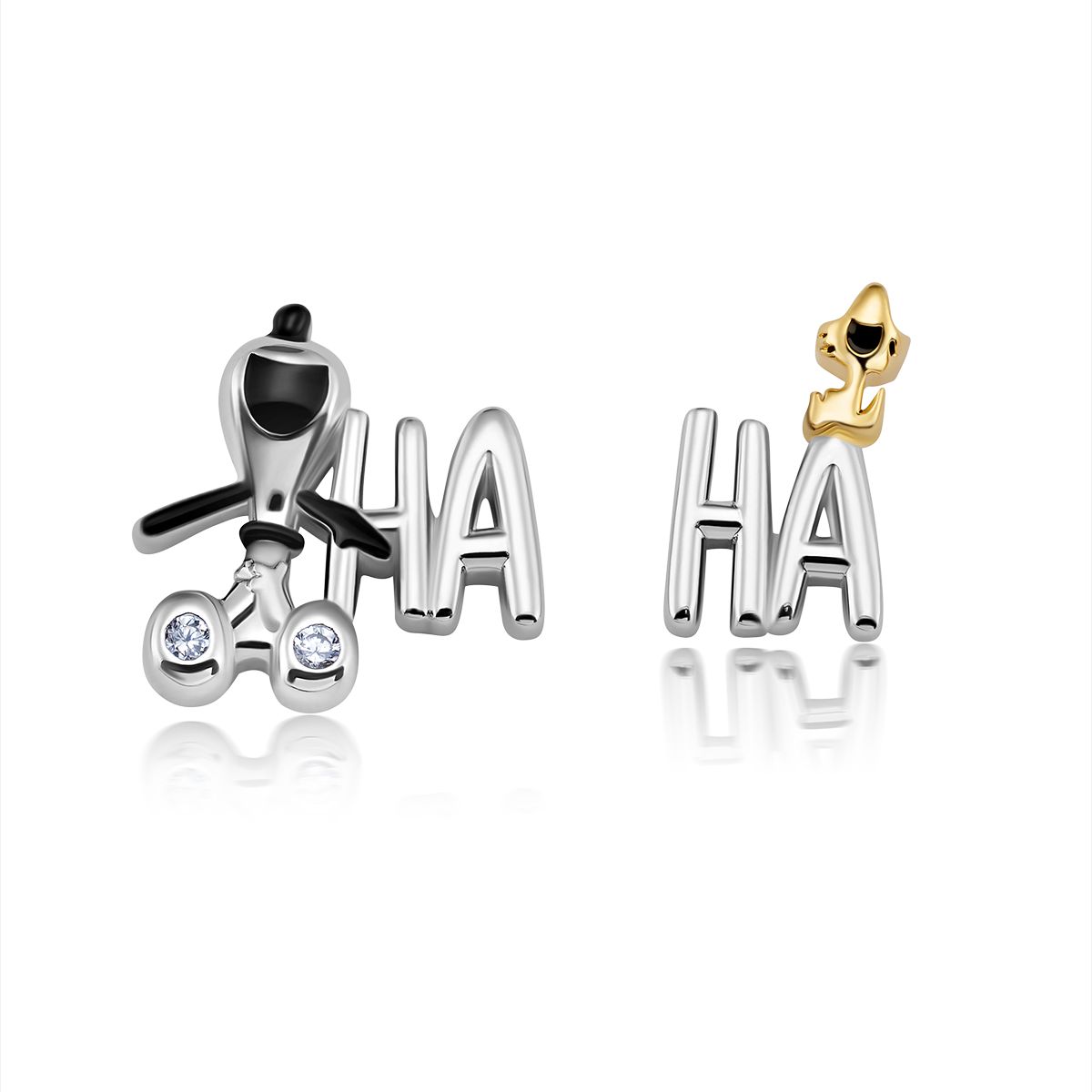 CRISLU - Aretes Snoopy & Woodstock Ha Ha