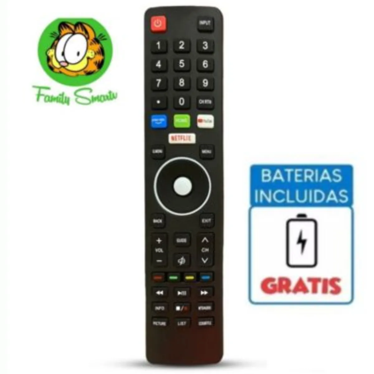 GENERICO - Control Remoto Hyundai Smart tv Grande Con Netflix directo  Pilas