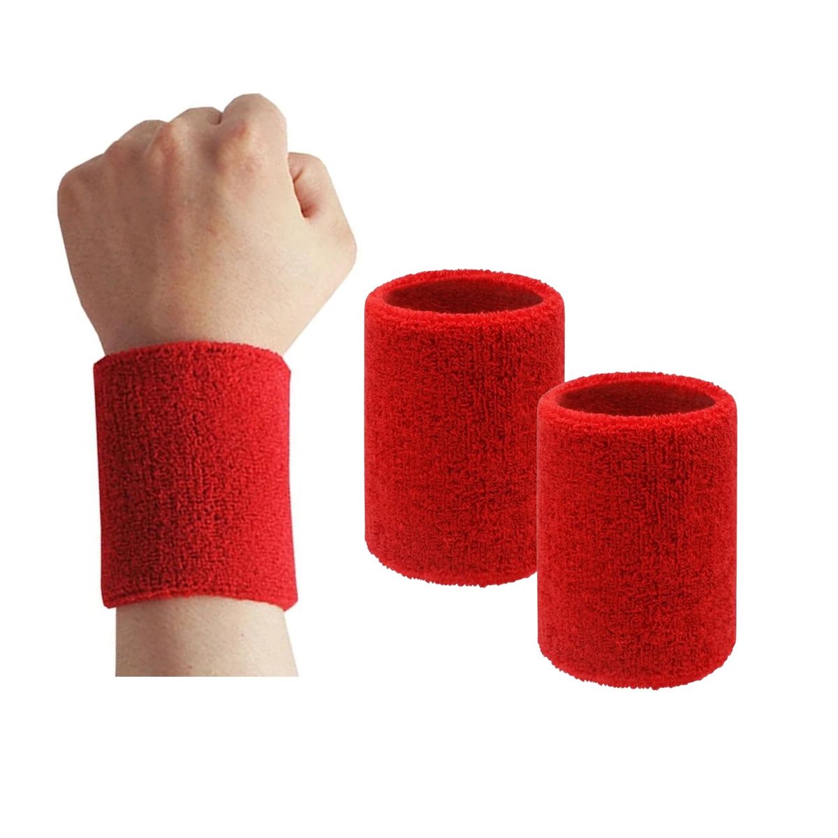 GENERICO - MUÑEQUERA DEPORTIVA DE FELPA PARA SUDOR