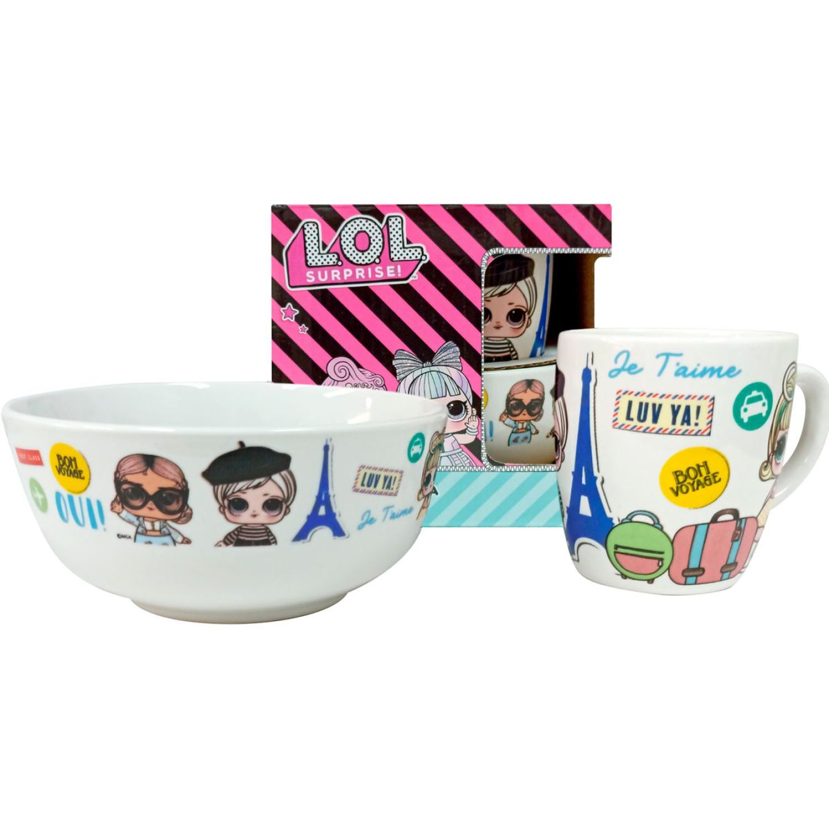 SCOOL - Set de vajilla de cerámica x2 pzs LOL