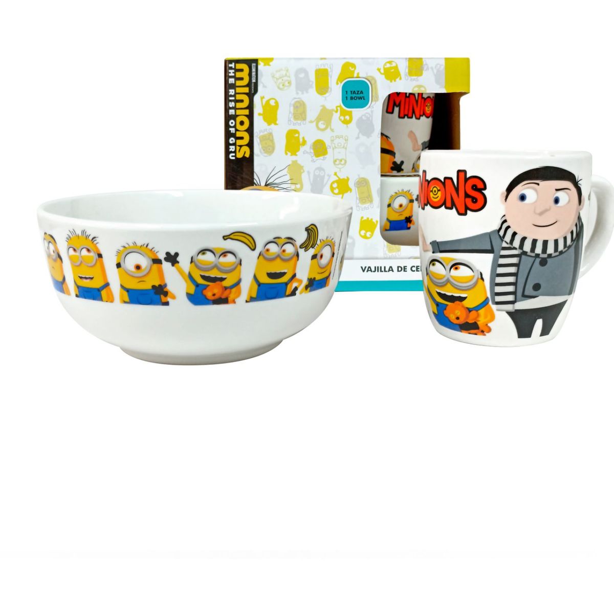 SCOOL - Set de vajilla de cerámica x2 pzs Minions H