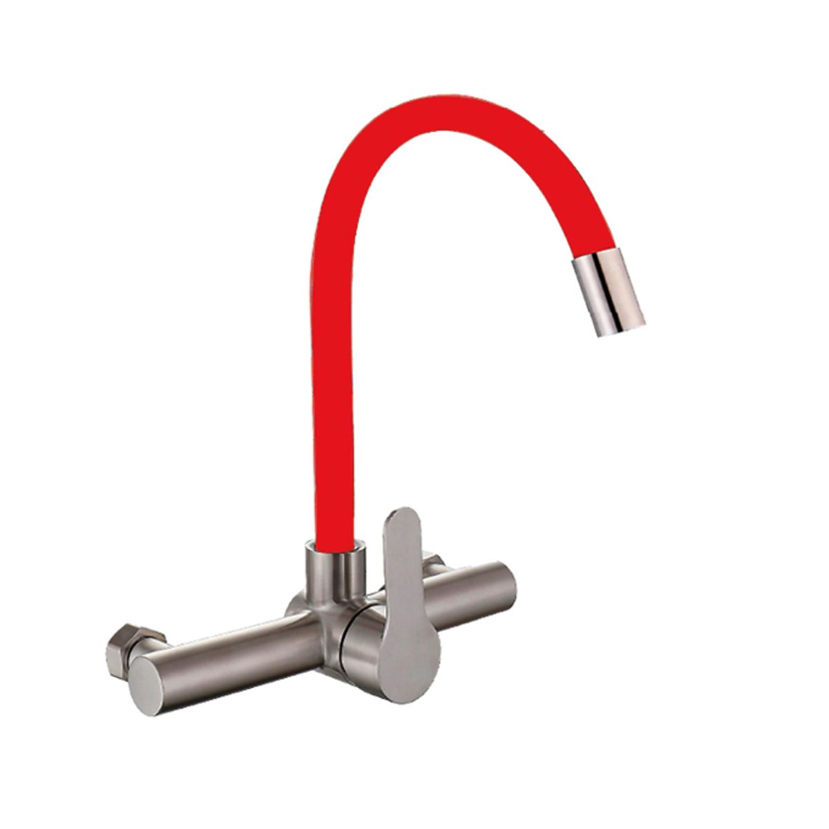 XM - MEZCLADORA DE COCINA PARED PICO FLEXIBLE ROJO MC304-244-05
