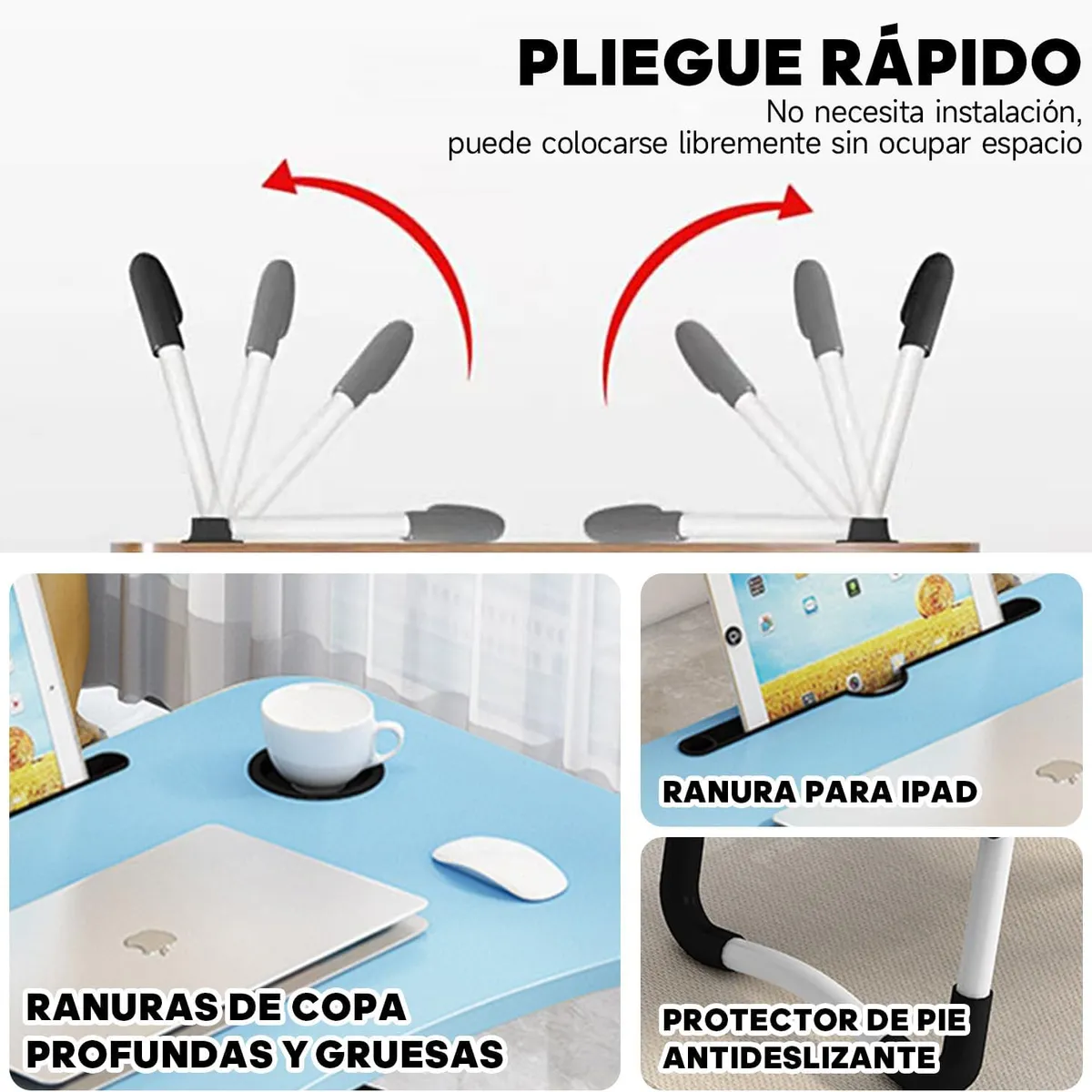 GENERICO - Mesas Multifunción Ergonómica para Laptop y Comodidad en la Cama
