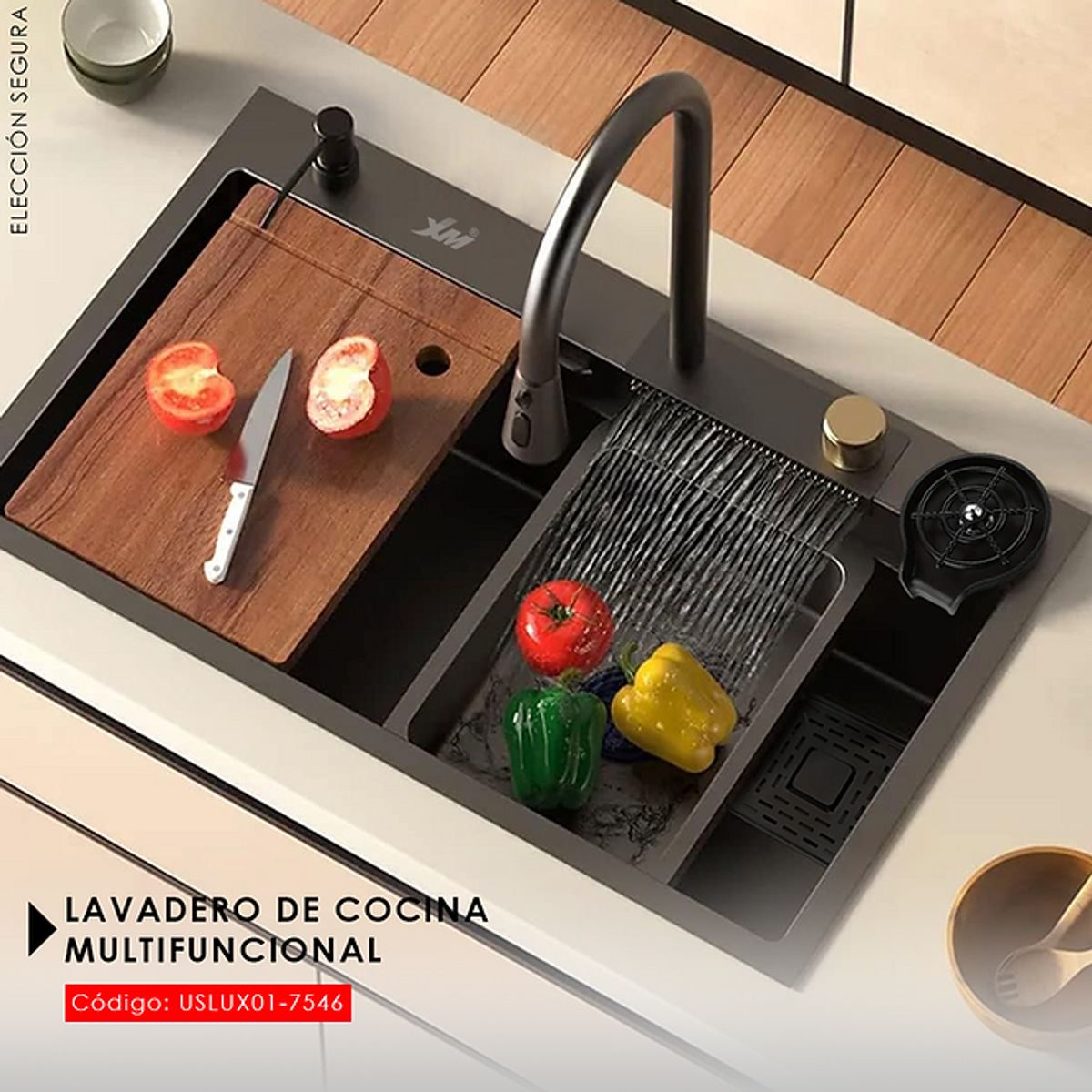 XM - LAVADERO DE COCINA MULTIFUNCIONAL PERILLA USLUX01-7546