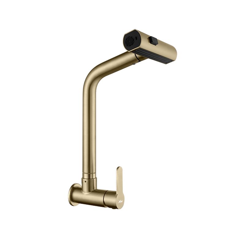 XM - LLAVE DE COCINA DORADO PARED RETRACTIL LC304-037807