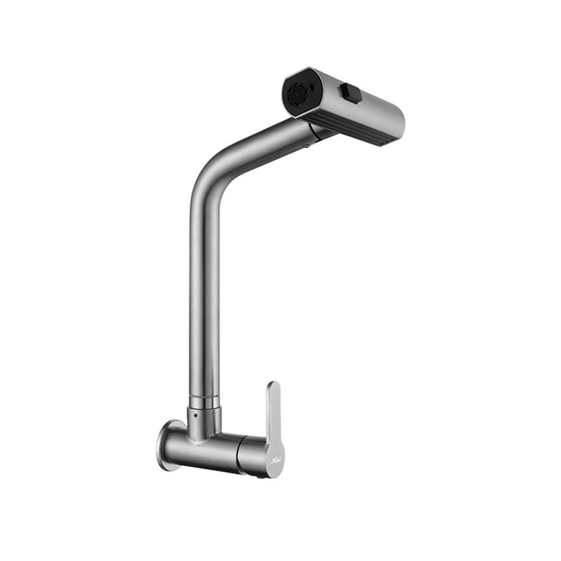 XM - LLAVE DE COCINA SATINADO PARED RETRACTIL LC304-0378
