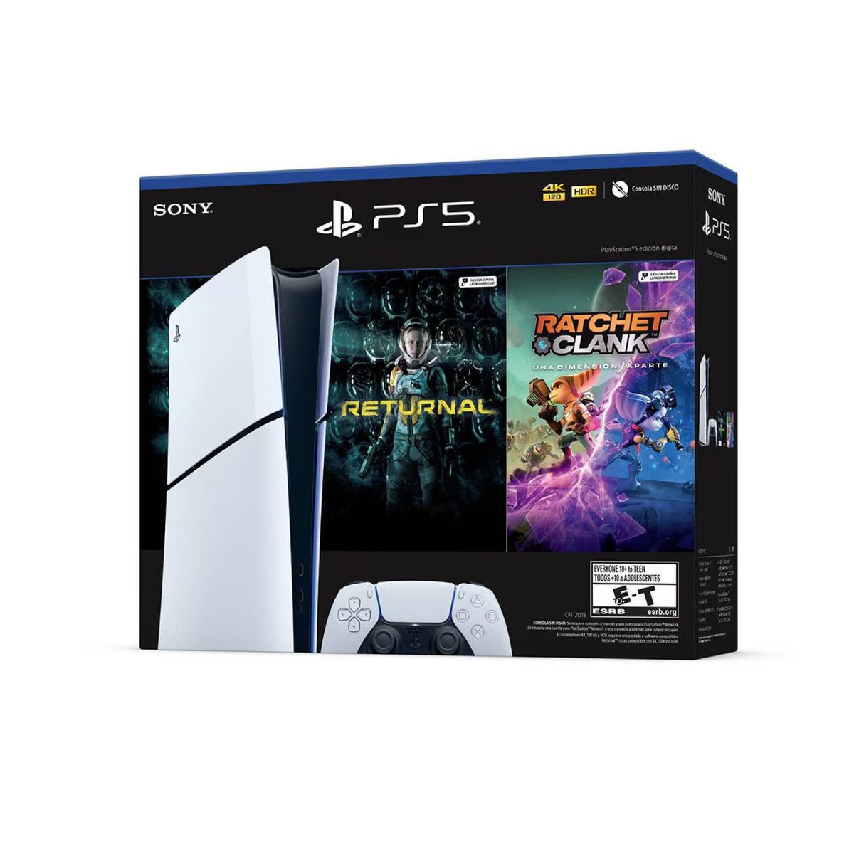 SONY - Consola PS5 Digital Slim + Returnal +Ratchet & Clank Gratis