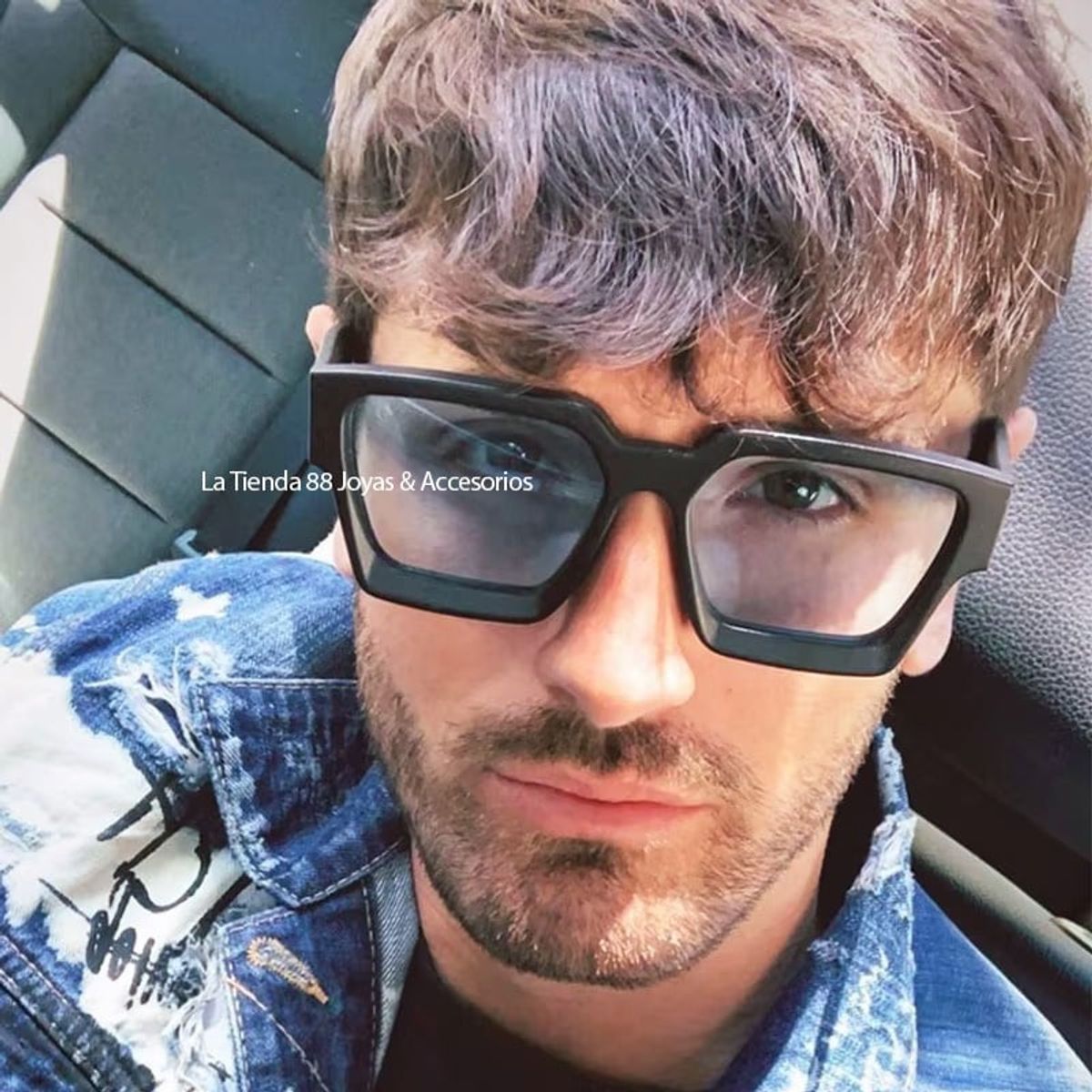 LA TIENDA 88 JOYAS Y ACCESORIOS - La Tienda 88 - Lentes De Sol Unisex Retro Cuadrado - Azul