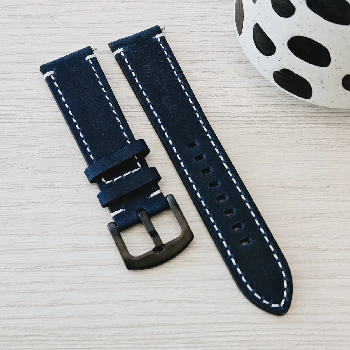 GENERICO - Correa Cuero para SAMSUNG GALAXY WATCH FE - Azul