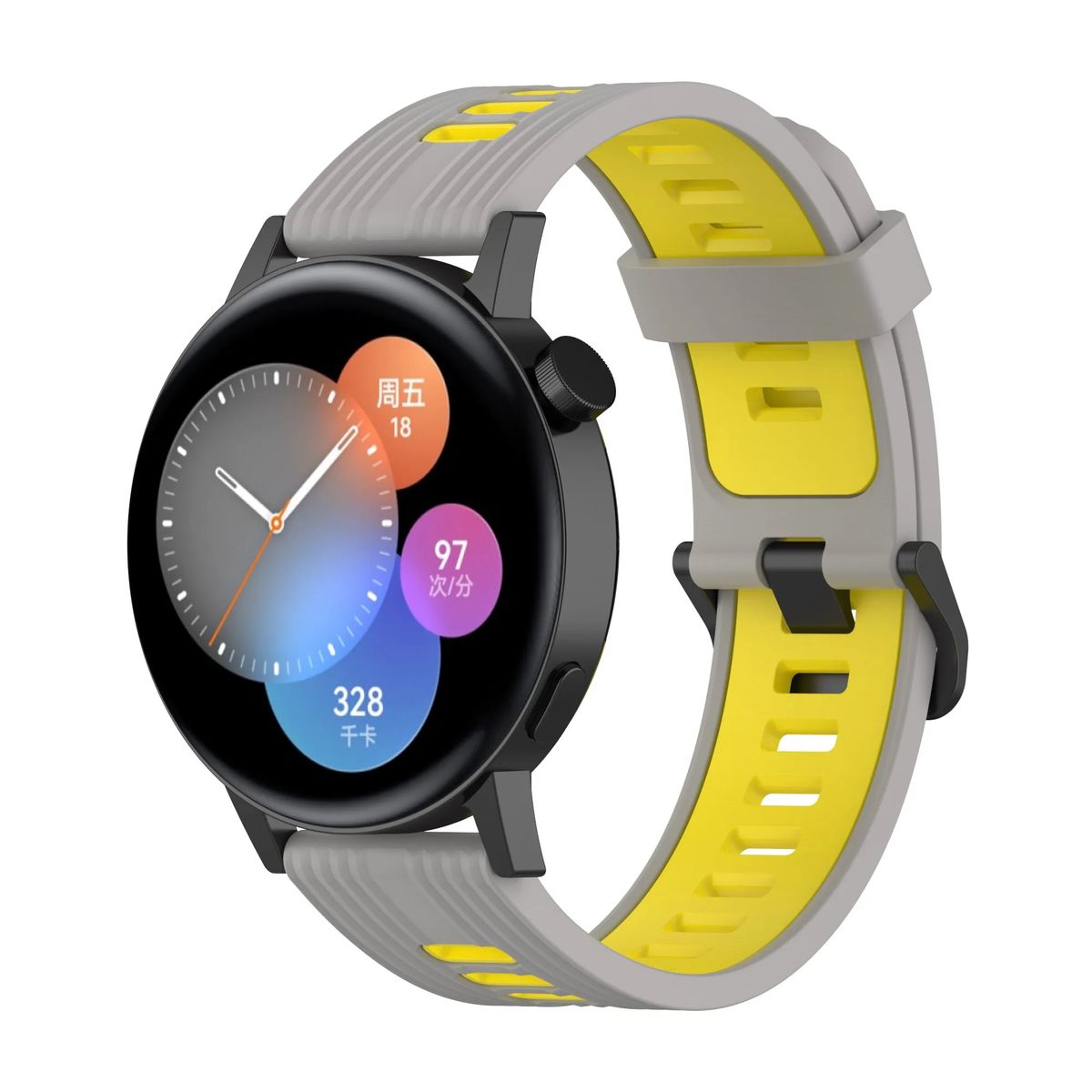 GENERICO - Correa Silicona Sport 3 para SAMSUNG GALAXY WATCH 7 - PAmarillo