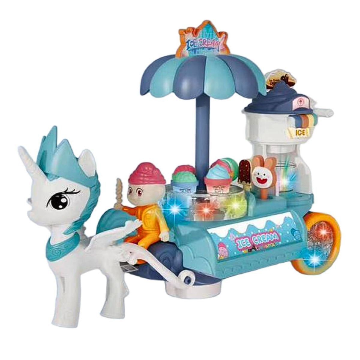 GENERICO - Juguete Carrito De Helado De Unicornio Musical Con Luces