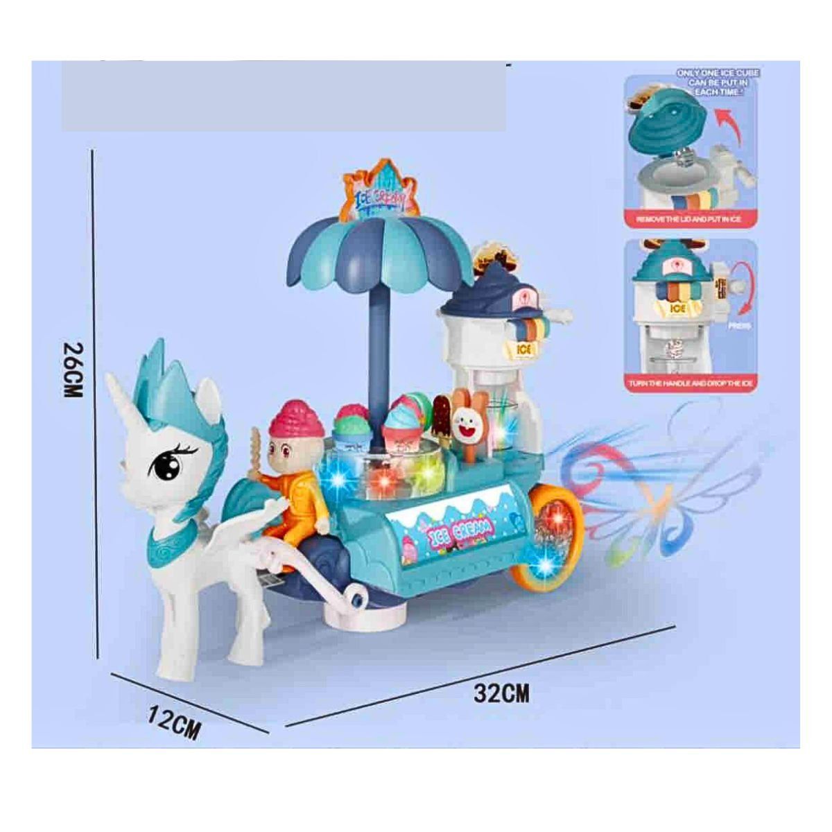 GENERICO - Juguete Carrito De Helado De Unicornio Musical Con Luces