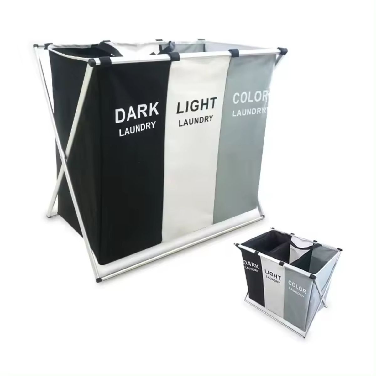 GENERICO - Organizador Ropa Lavanderia con 3 Divisiones