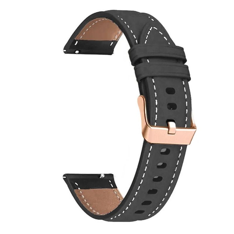 GENERICO - Correa Cuero Color para SAMSUNG GALAXY WATCH 7 - Negro