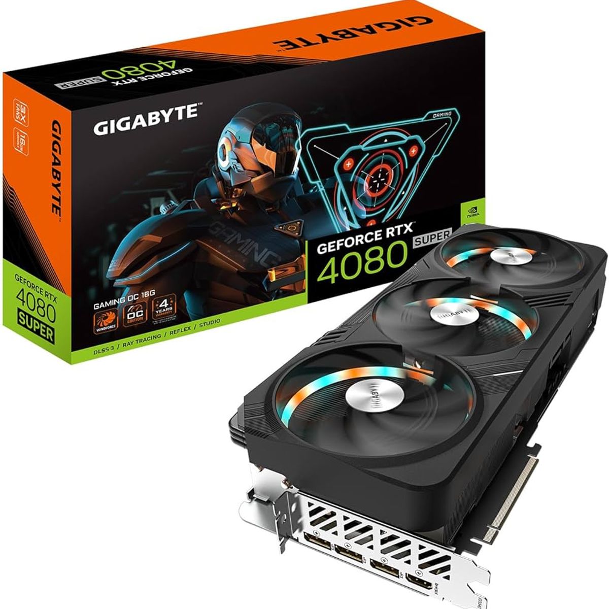 GIGABYTE - Tarjeta de video Gigabyte GeForce RTX 4080 SUPER GAMING OC 16G