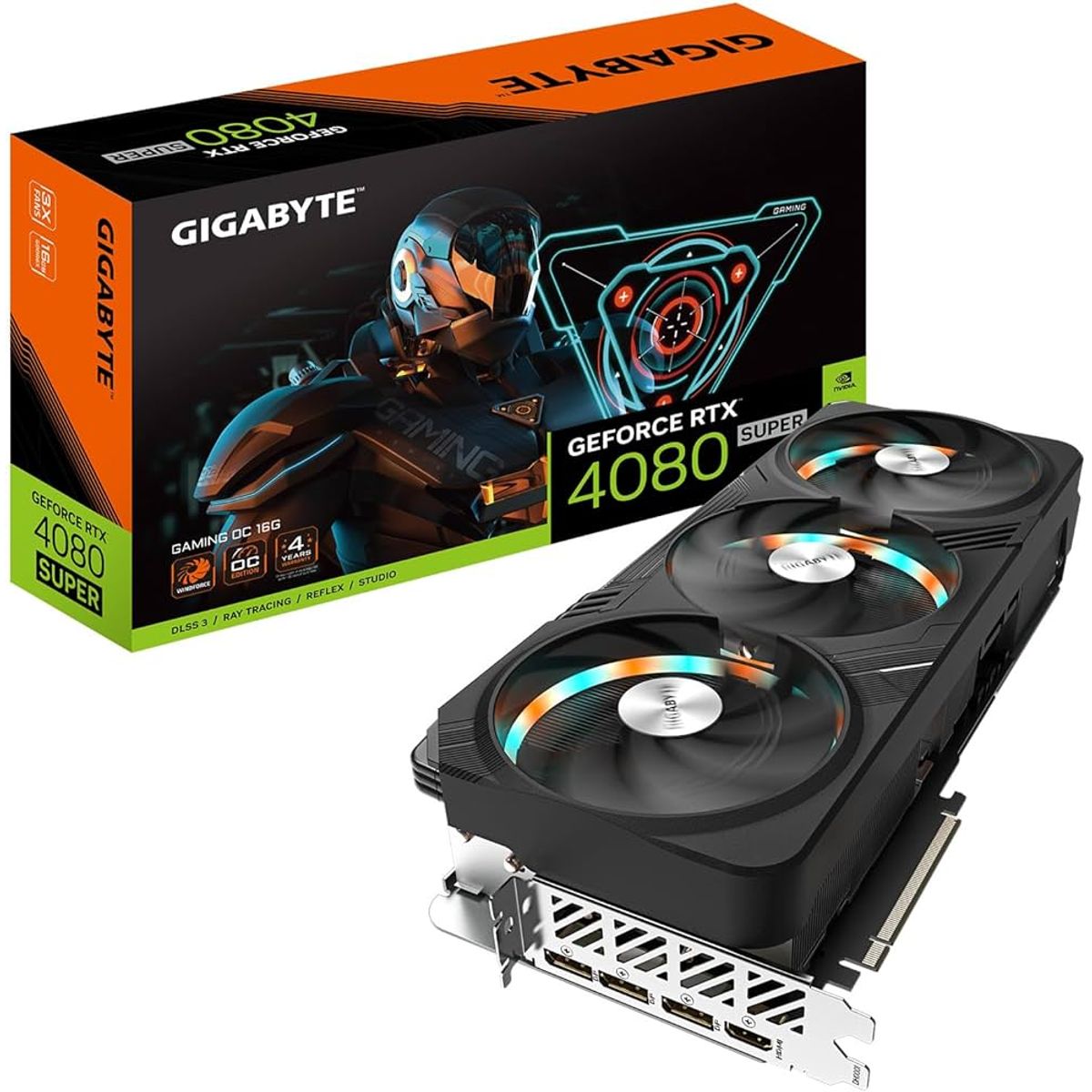 GIGABYTE - Tarjeta de video Gigabyte GeForce RTX 4080 SUPER GAMING OC 16G