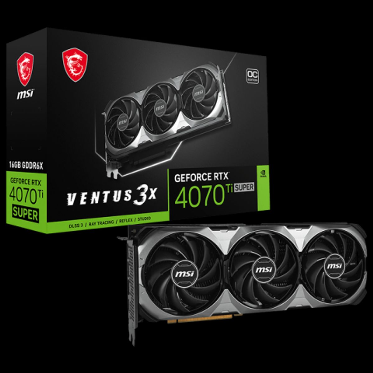 Msi - Tarjeta de video MSI GeForce RTX 4070 Ti SUPER 16G VENTUS 3X OC 16GB