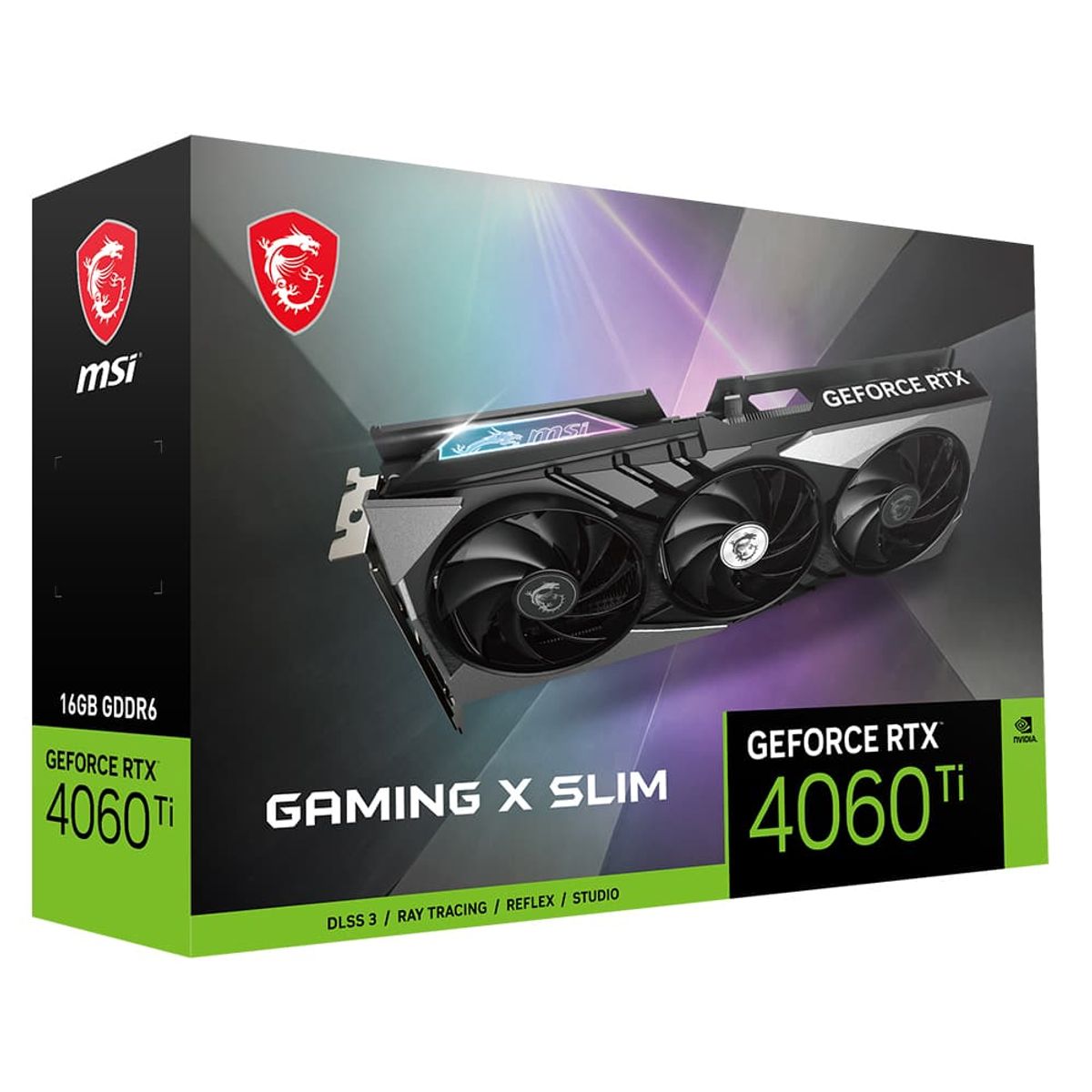 MSI - Tarjeta de video MSI GeForce RTX 4060 Ti GAMING X SLIM 16G 16GB GDDR6
