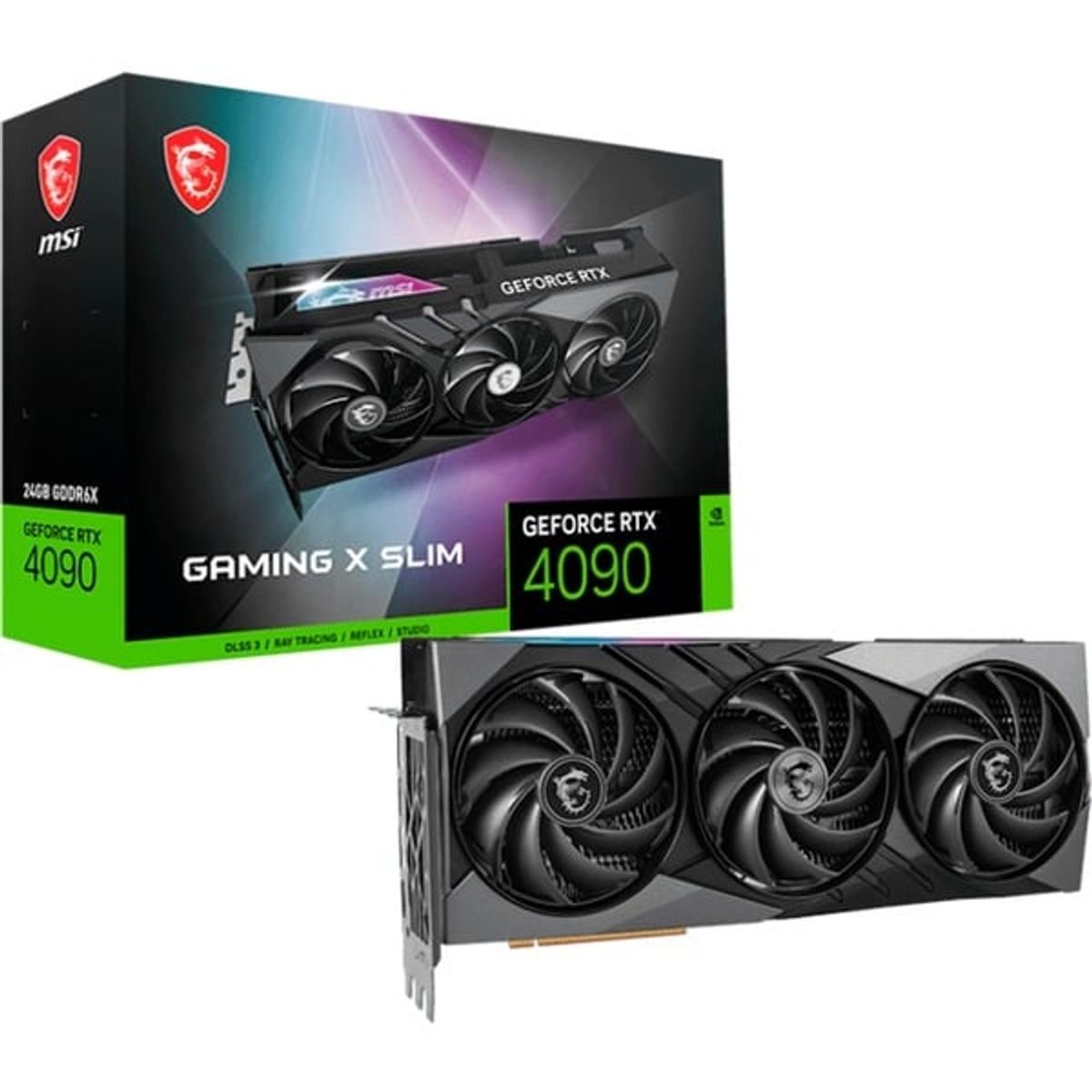 MSI - Tarjeta de video MSI GeForce RTX 4090 GAMING SLIM 24G 24GB GDDR6X