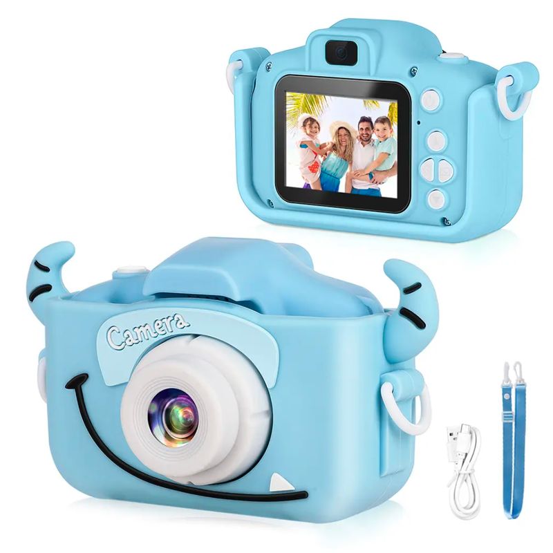 GENERICO - Camara Digital HD con Juegos para Niños 2" Celeste 10196