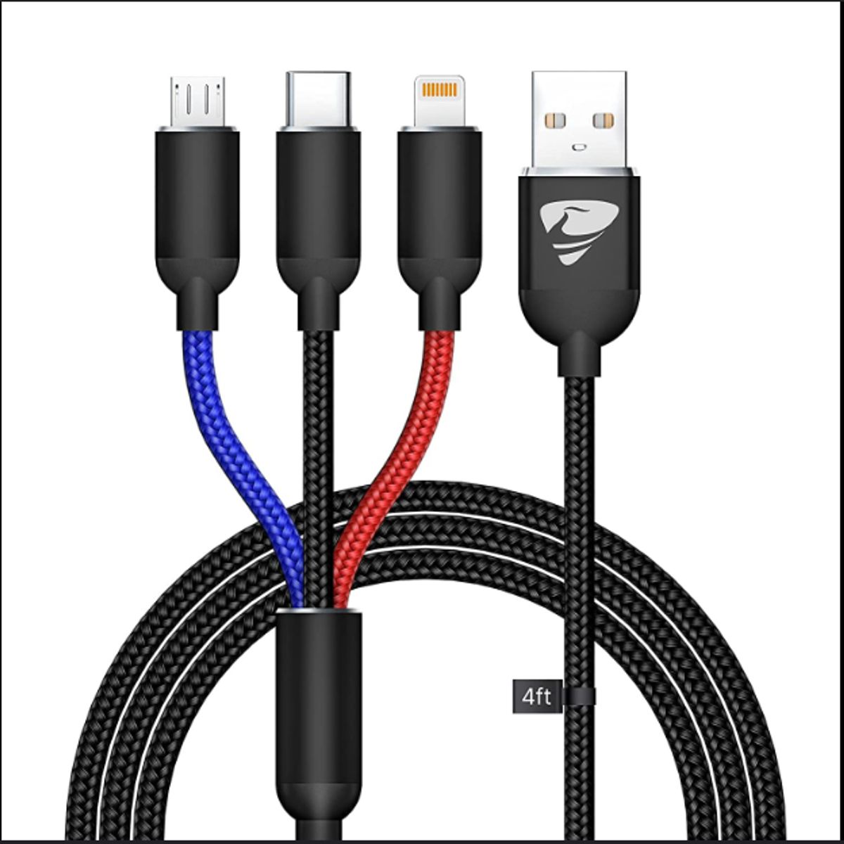 GENERICO - 3 en 1 Multi Cable de Carga, [1.2M] Multi USB Cargador Cable