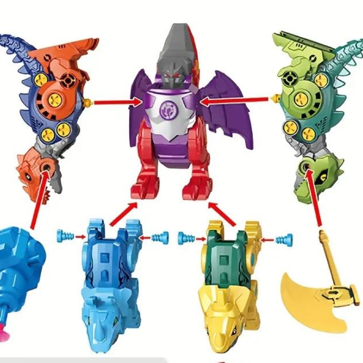 GENERICO - DINOSAURIO MUÑECO ARMABLE 5EN1