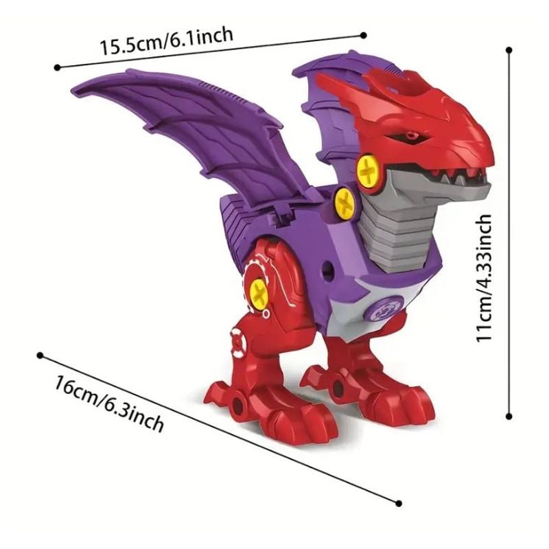 GENERICO - DINOSAURIOS ARMABLES JUEGUETE EN SET 5EN1 - JUGUETE NAVIDAD