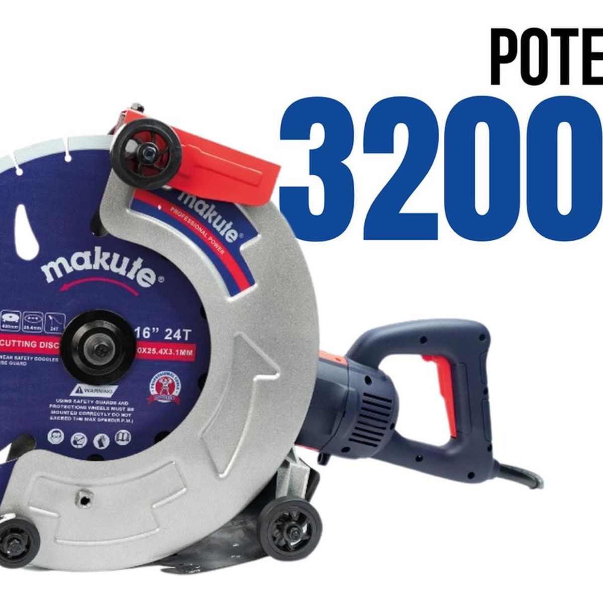 MAKUTE - Cortadora de concreto asfalto 3200w 16 industrial Makute