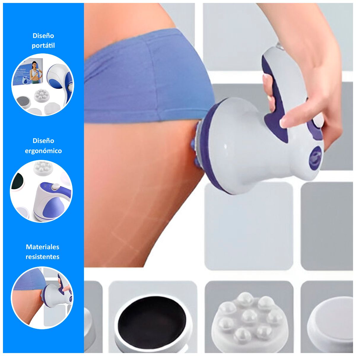 GENERICO - Masajeador Corporal Eléctrico 5 en 1 de Vibración Completa