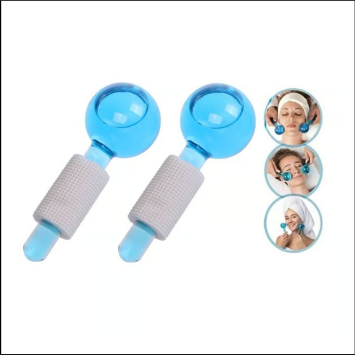 GENERICO - Masajeador de cristal tipo rodillo para el cuerpo 13cm Celeste