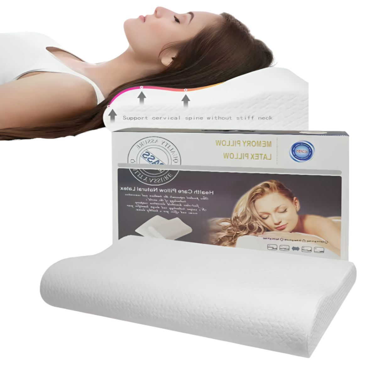 GENERICO - Almohada de latex con memory foam