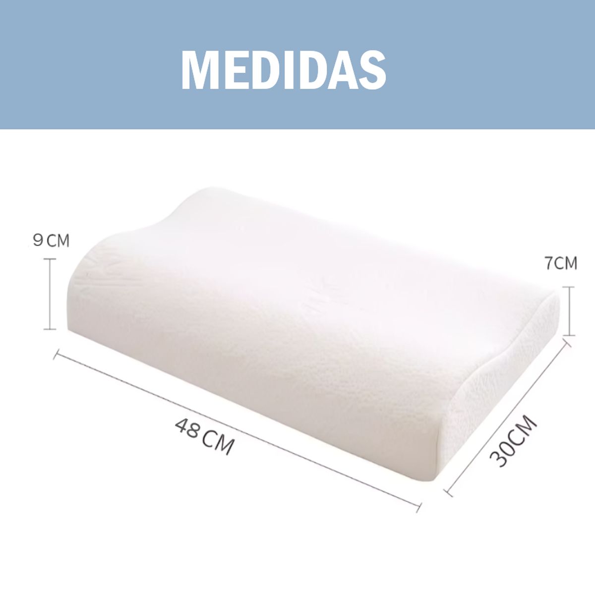 GENERICO - Almohada de latex con memory foam