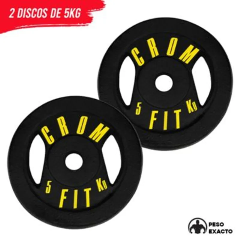 HOLGU - Pesas - 2 Discos Redondos De 5kg Peso Exacto