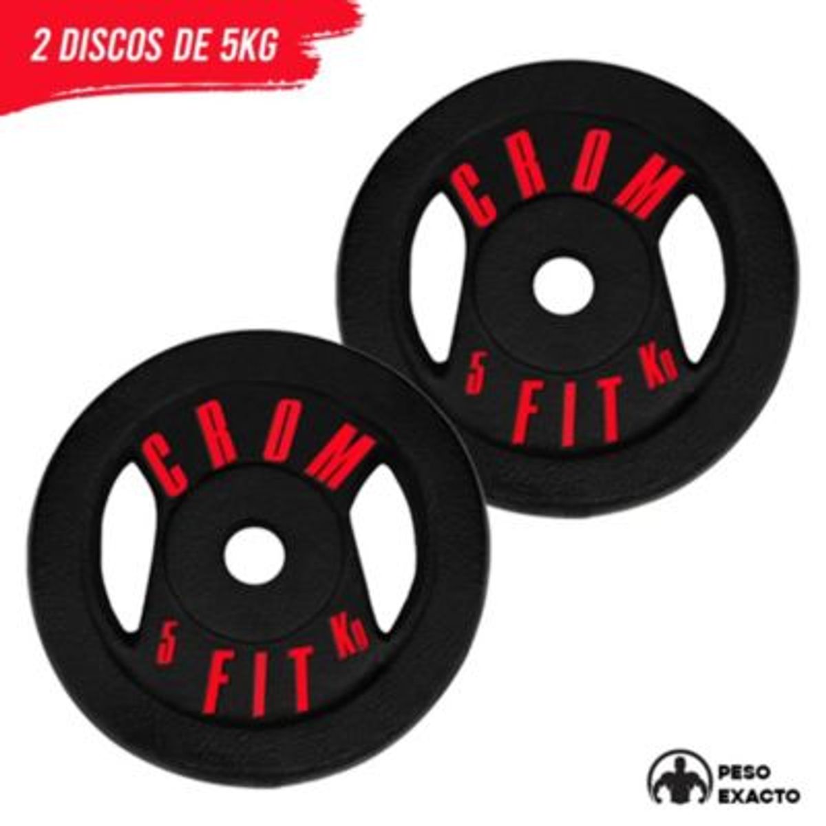 HOLGU - Pesas - 2 Discos Redondos De 5kg Peso Exacto