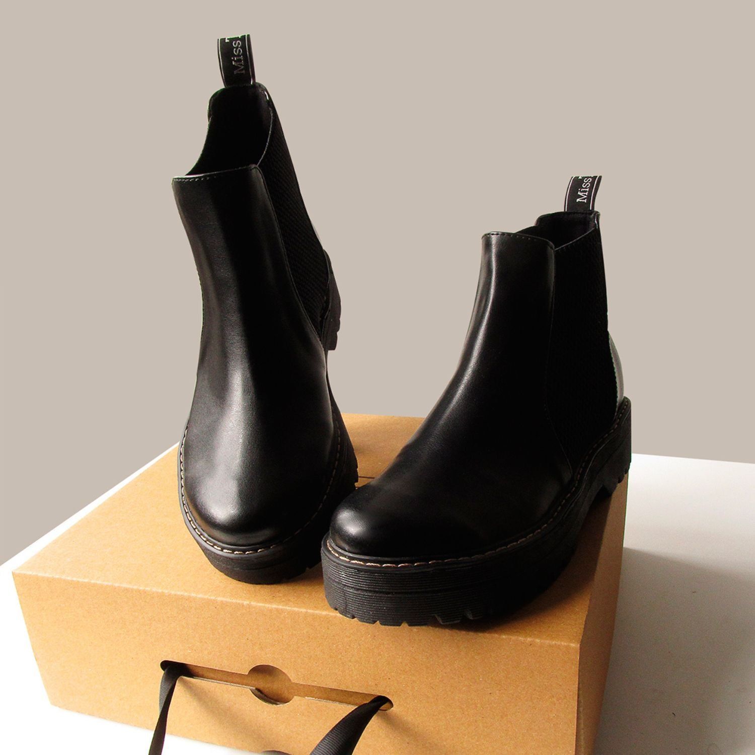 BOTINES MUJER MITIKA NEGRO MISSTOP MISS TOP