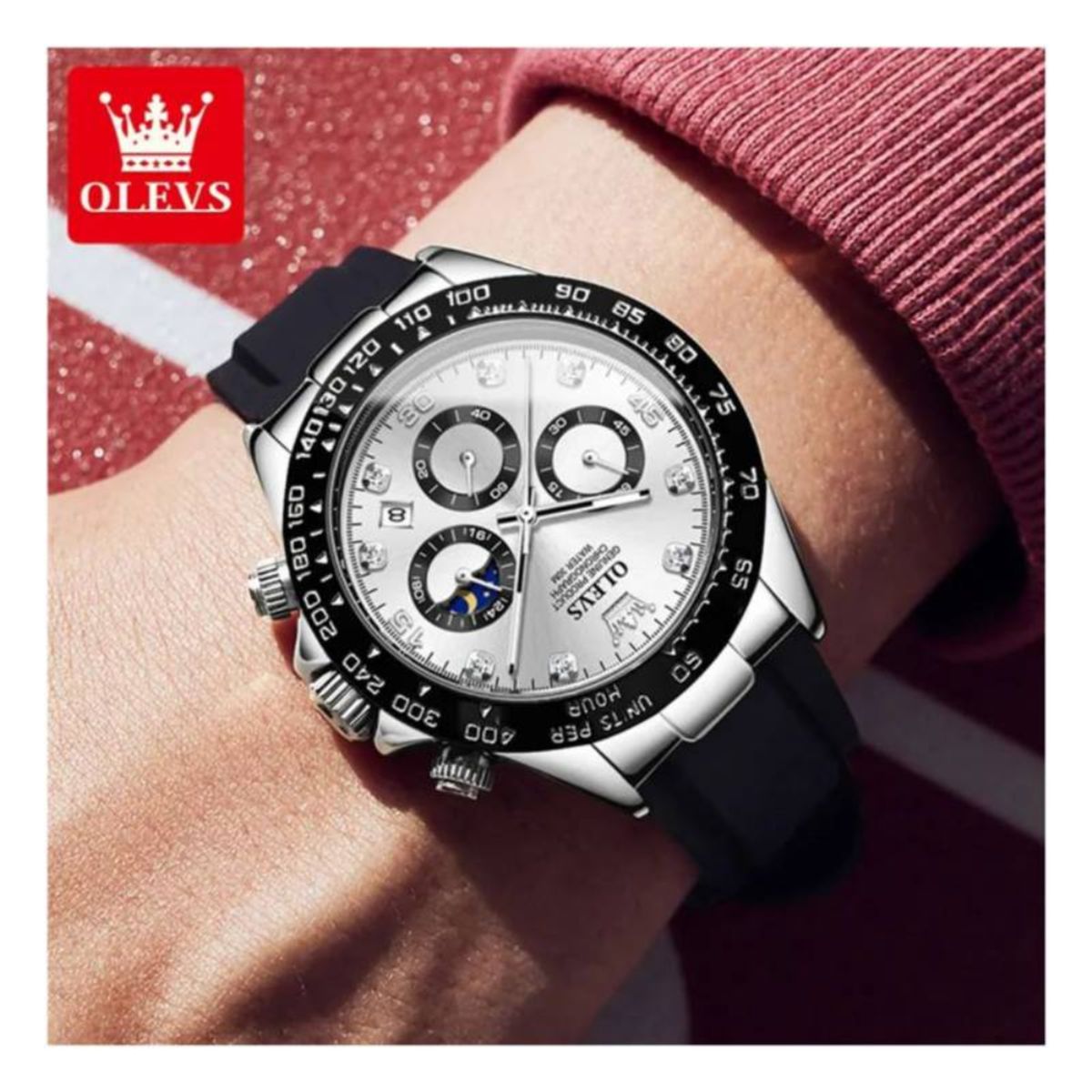 OLEVS - Reloj Olevs Fechero Goma