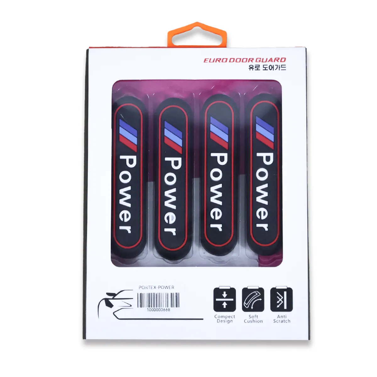 GENERICO - PROTECTOR DE PUERTA  PARA  AUTOS DISEÑO POWER 4PCS