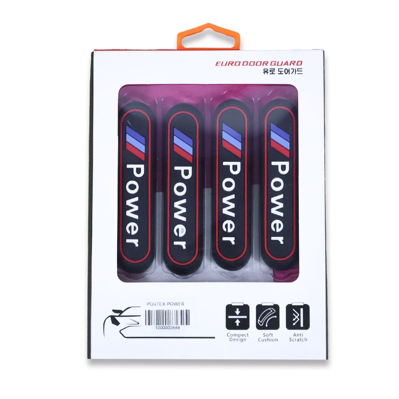 GENERICO - PROTECTOR DE PUERTA  PARA  AUTOS DISEÑO POWER 4PCS