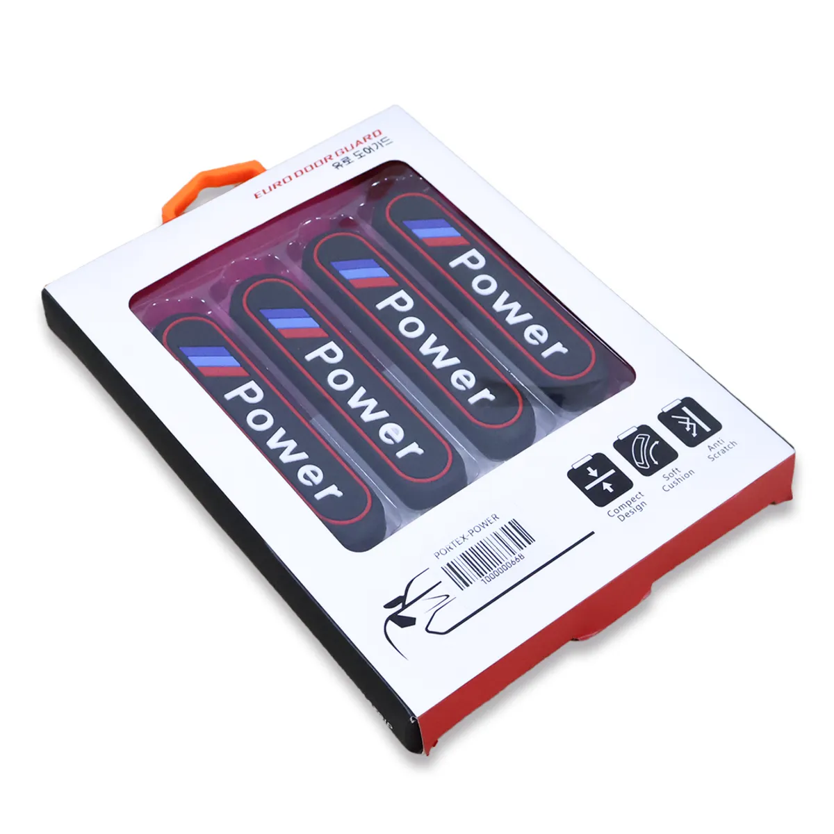 GENERICO - PROTECTOR DE PUERTA  PARA  AUTOS DISEÑO POWER 4PCS