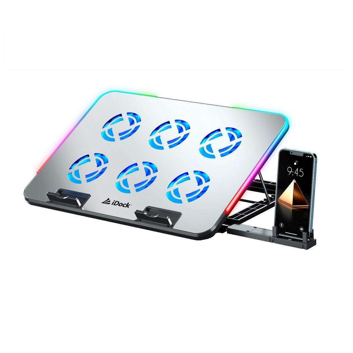 IDOCK - iDock - Cooler N8 Quantum RGB con 7 Niveles y 6 Ventiladores