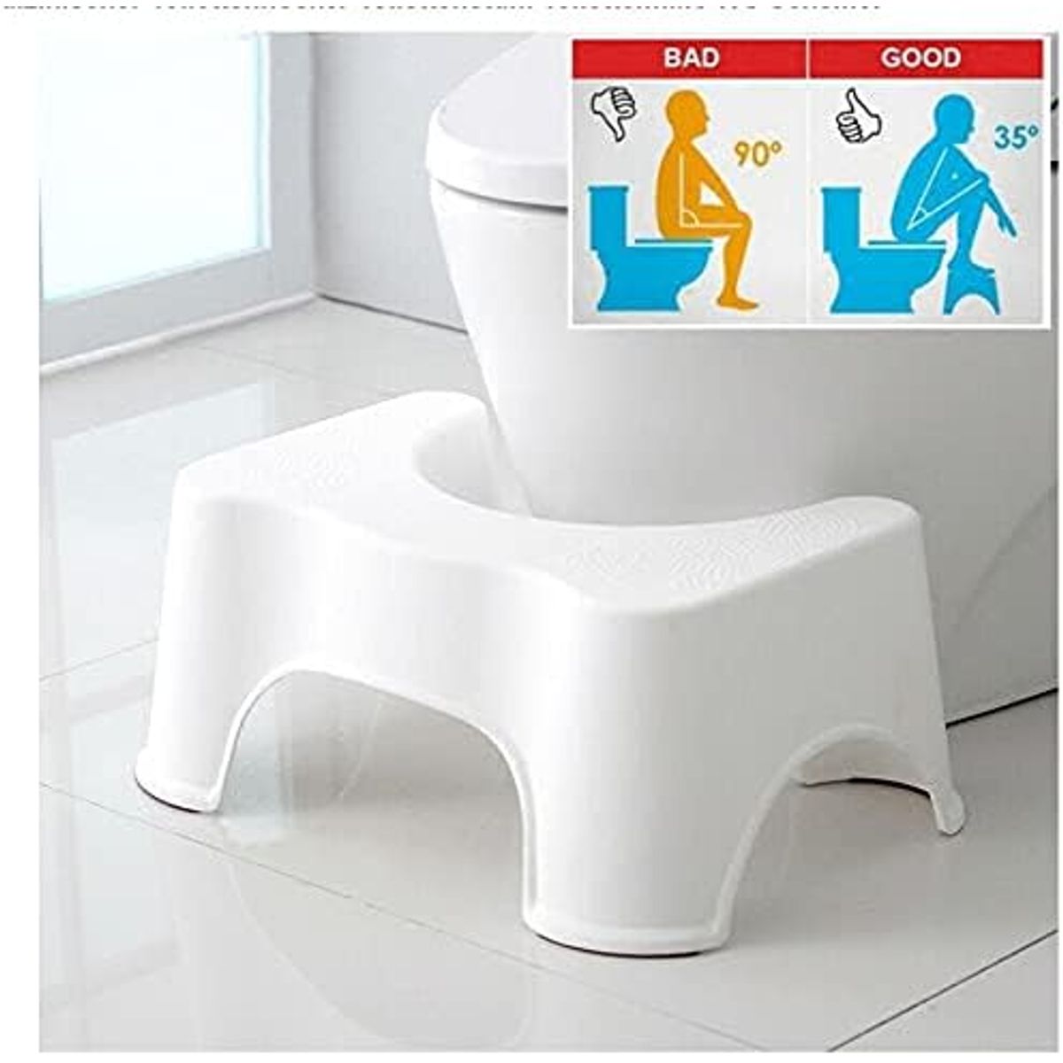 GENERICO - Banco Butaco Taburete Para Baño Inodoro Color Blanco Nuevo