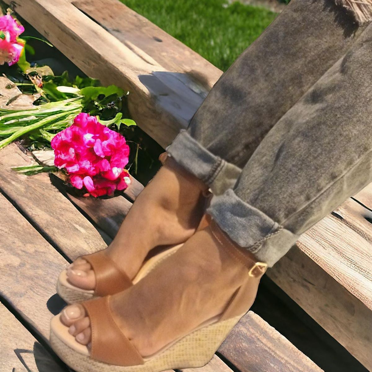 GENERICO - Sandalia Mujer Antonella Risso Marrón