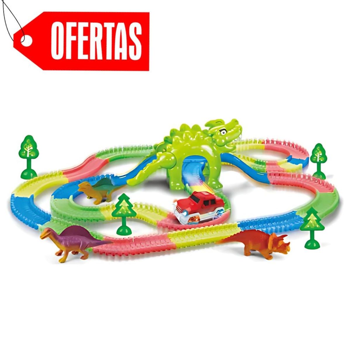GENERICO - Juego Dinosaurio Pista carrera Armable Para Niños