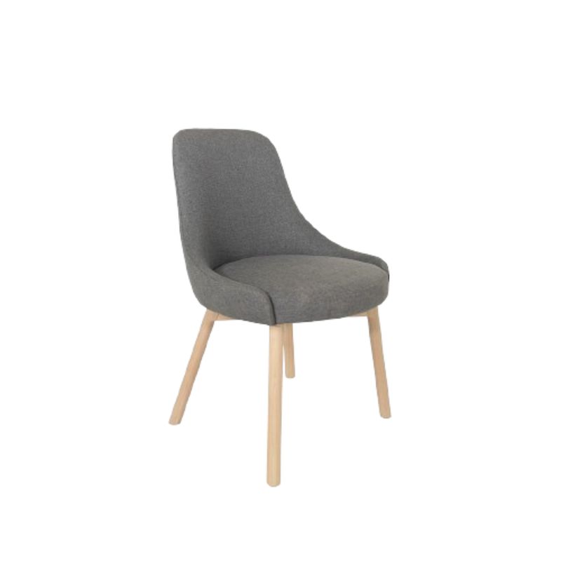 NIHM - Silla de Comedor Chewy de Madera Gris Oscuro