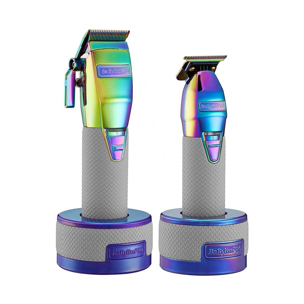 BARBEROLOGY - Pack BARBERology, Cortadora, Patillera y Bases de carga Boost+ Iridescent