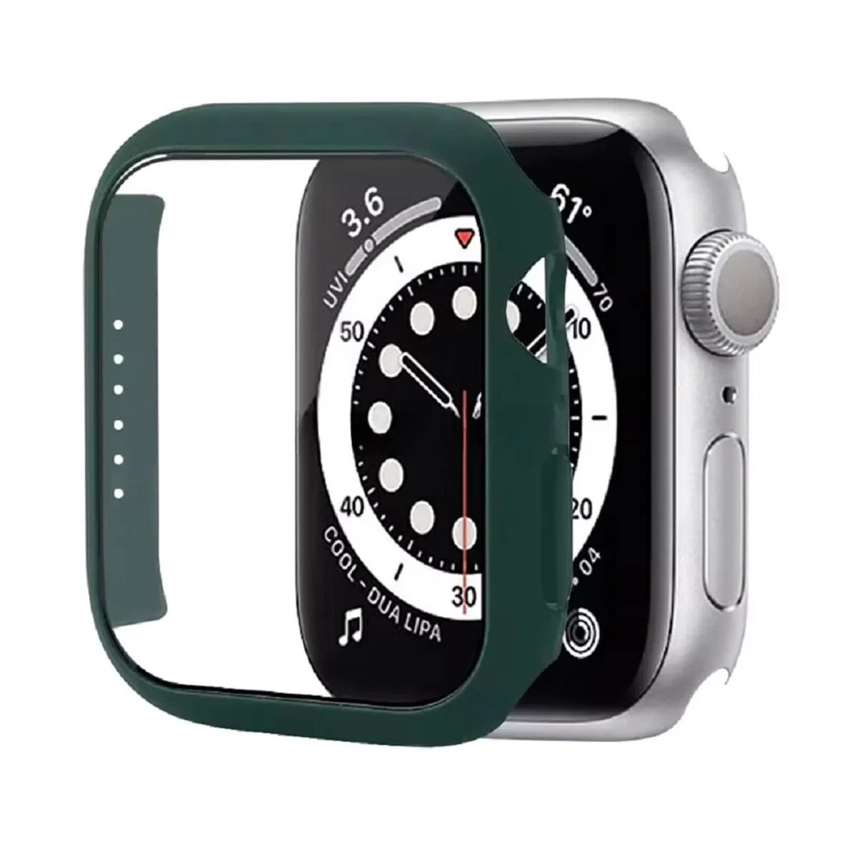GENERICO - CASE BUMPER PARA WATCH DE 44MM VERDE OSCURO